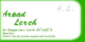 arpad lerch business card